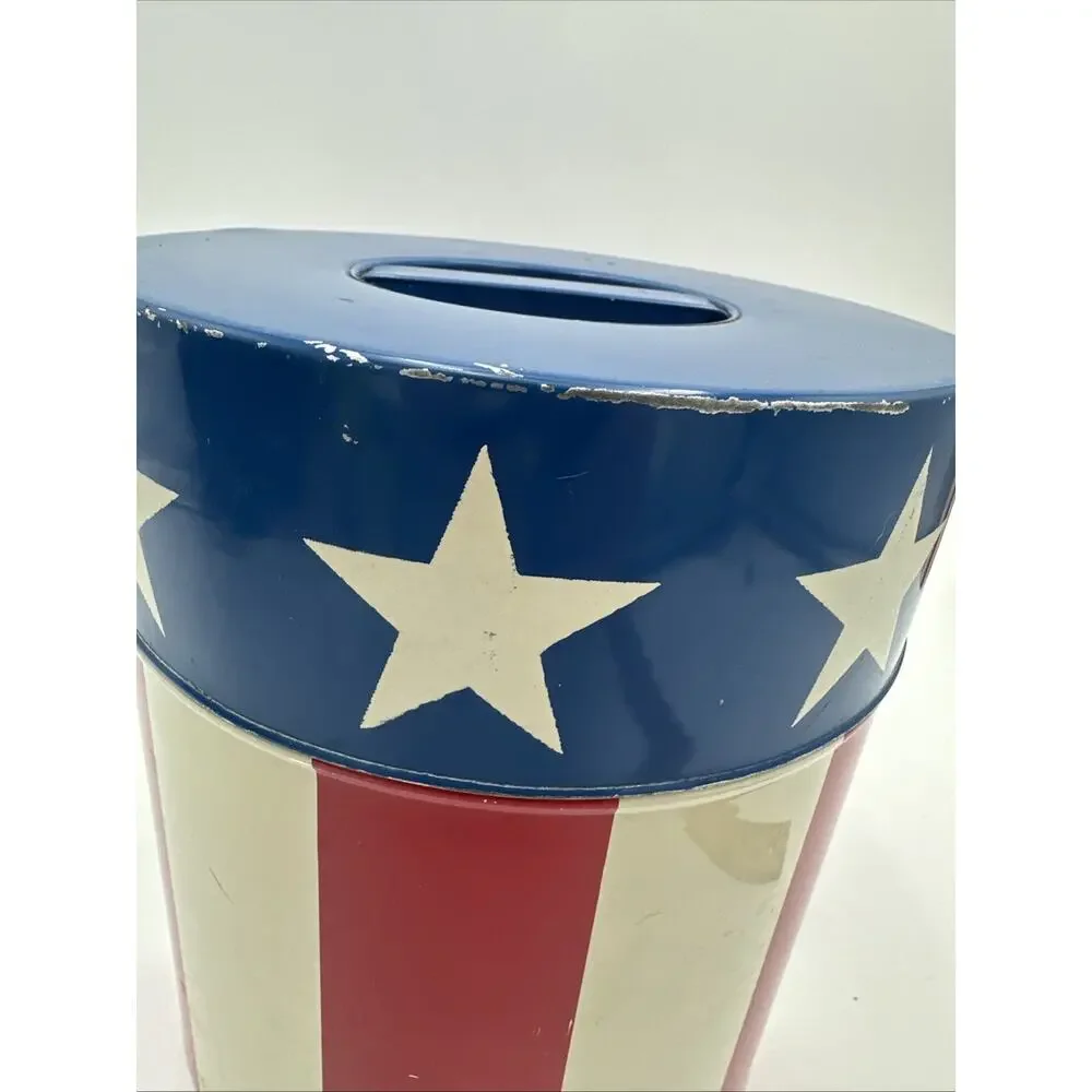 Vintage Vandor Imports Made In Japan Canisters Set Of 4 American Flag Design